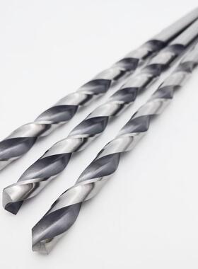 直柄加长花麻钻M银白色高2速钢特长钻头160--200-250300ACC厂家