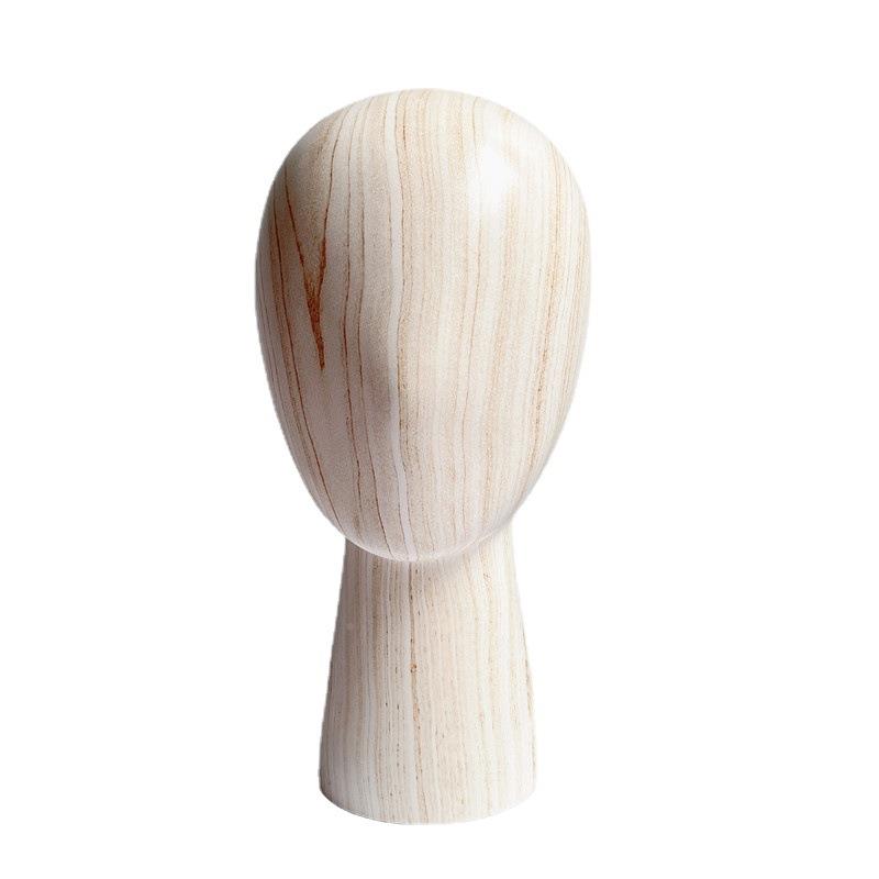 模仿木纹头模假发头帽子示架假发展示架木色模展模特特橱ZGE窗模