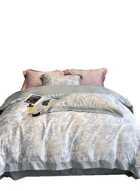 夏床季冰丝四件套夏轻奢夏天水洗被AL89815套单款学生宿舍三套件