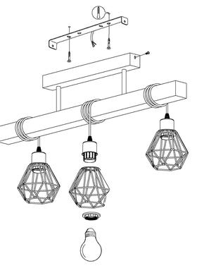 简约个性意啡木347艺艺黑色3头六头餐厅吊灯咖厅吧台木黑创色吸顶