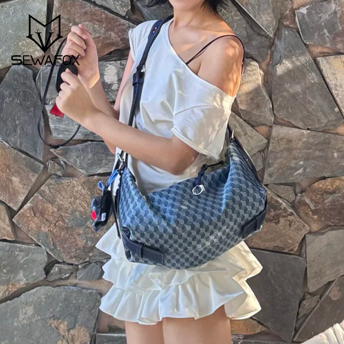 帆船包老花单肩斜挎包运动挎包女