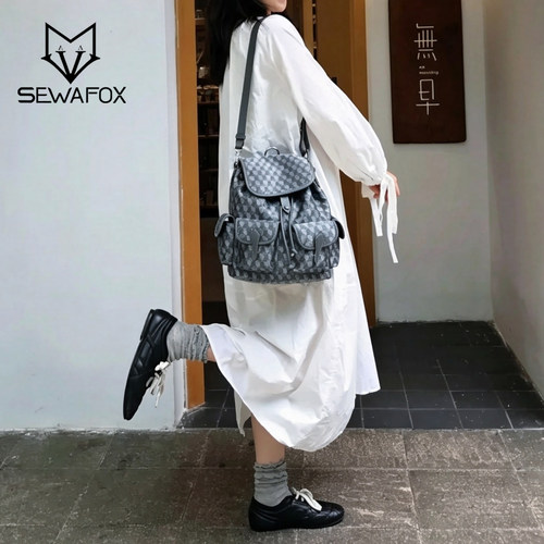 通勤双肩包幸运锦囊老花旅行背包