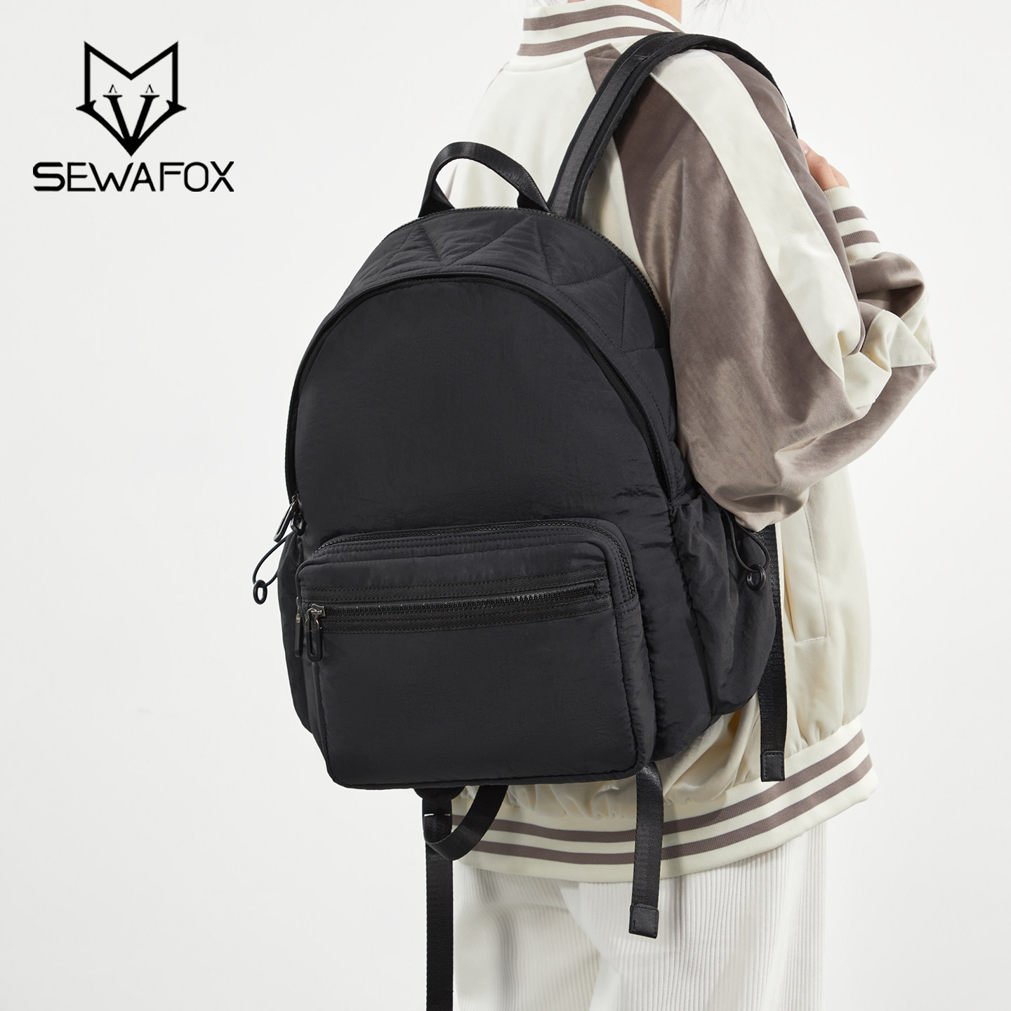 休闲双肩包男女包时尚旅行背包女大学生书包简约通勤电脑包男生