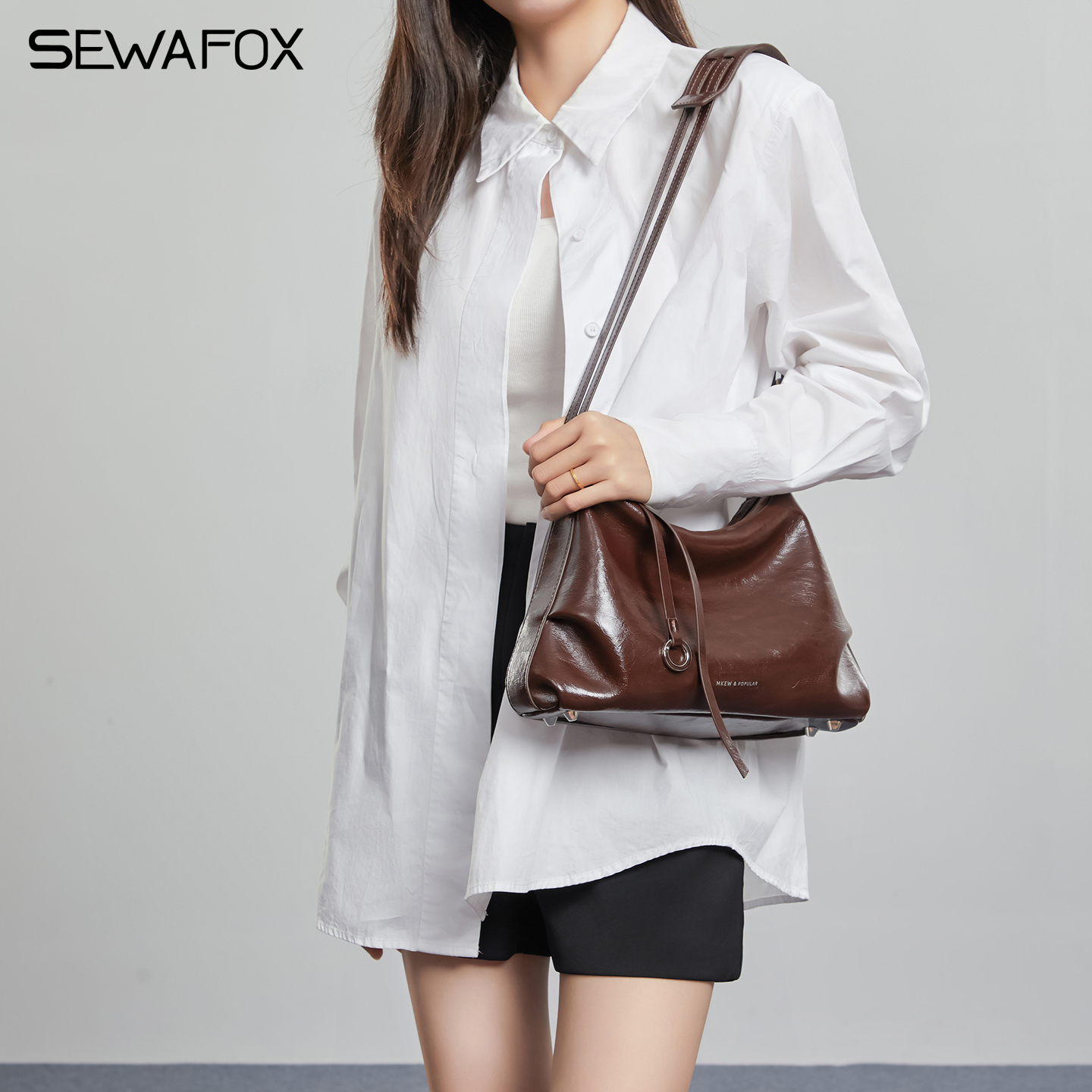 时尚休闲通勤包hobo包女