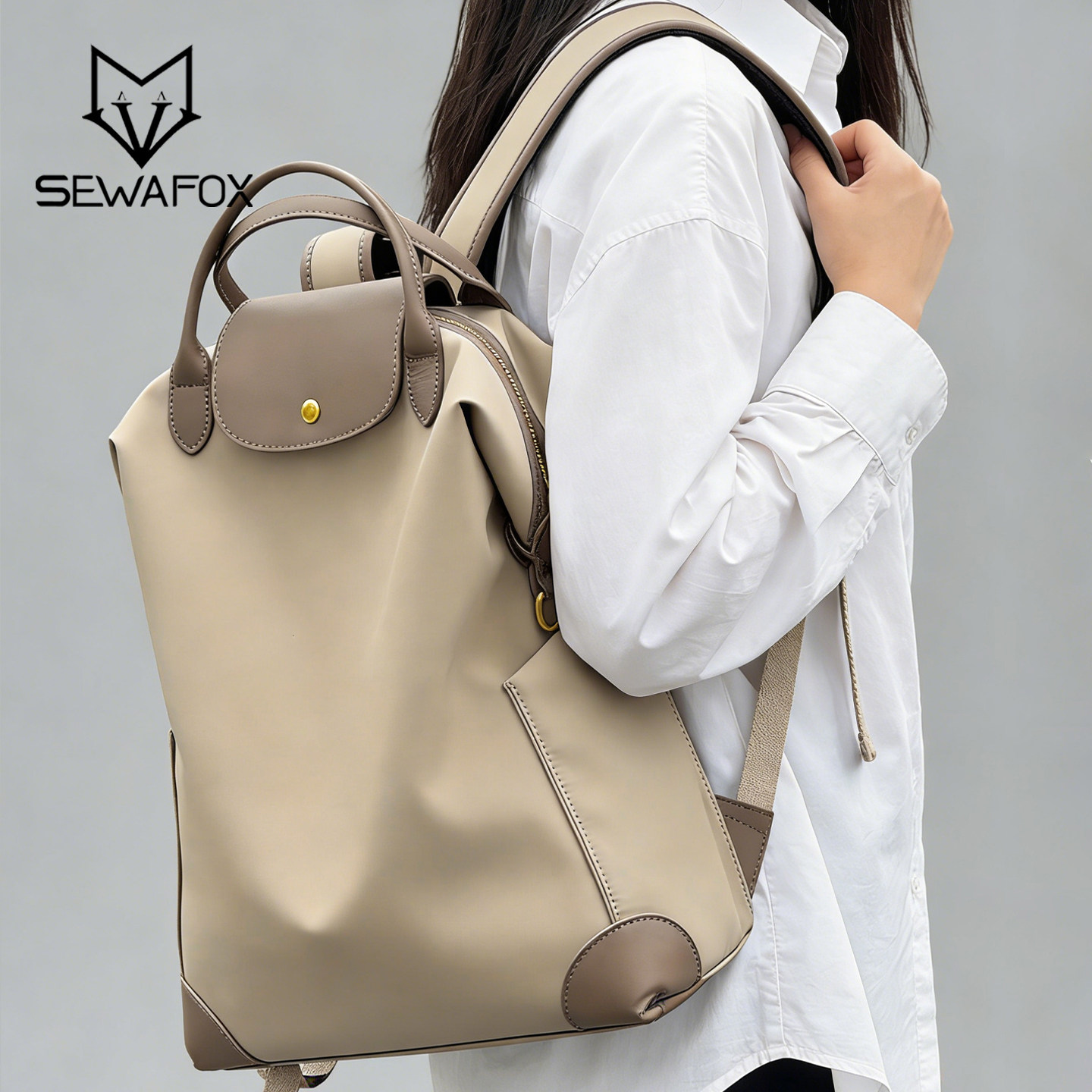 双肩包女2025新款轻便休闲背包大容量百搭出游旅行电脑包书包通勤