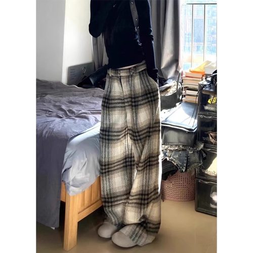 高腰百搭TQRY长裤显瘦加绒