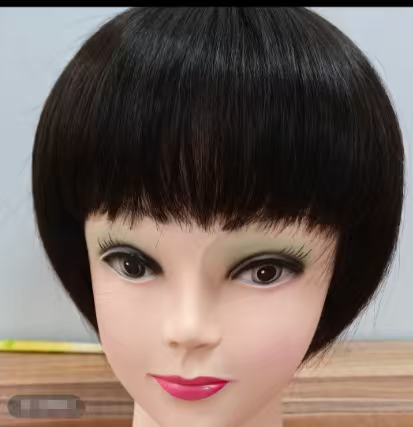 假发女短发全真人发材质手工针织直发片