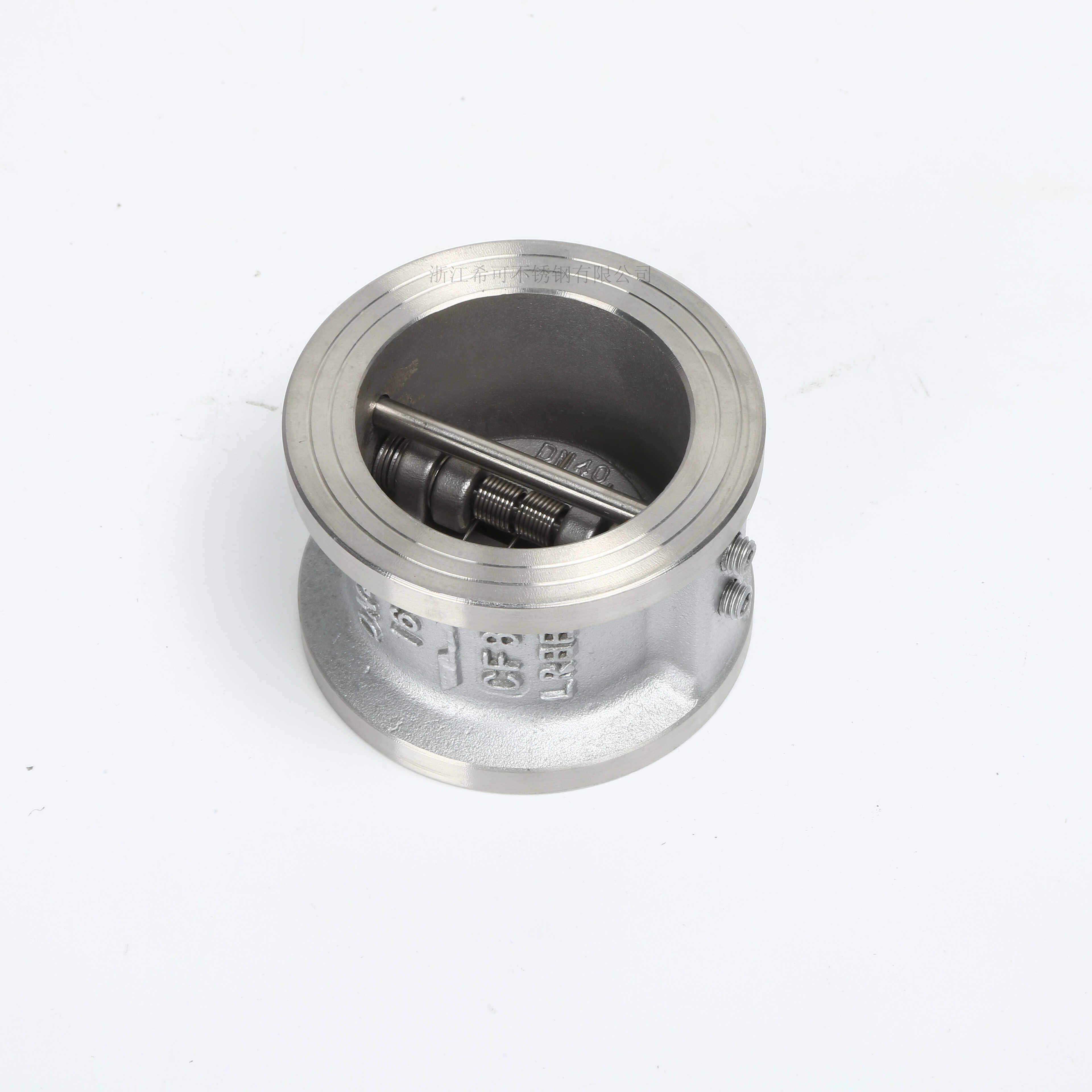 304不锈钢h76w-16p蝶形止回阀双瓣对夹式单向阀逆止阀dn40 80 100