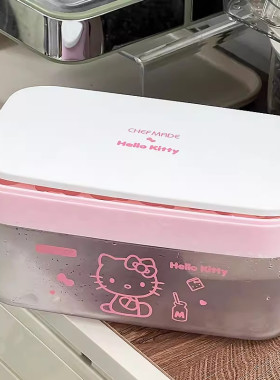 卡通猫冰块模具家用食品级硅胶冰格储冰盒大容量制小kt猫冰盒