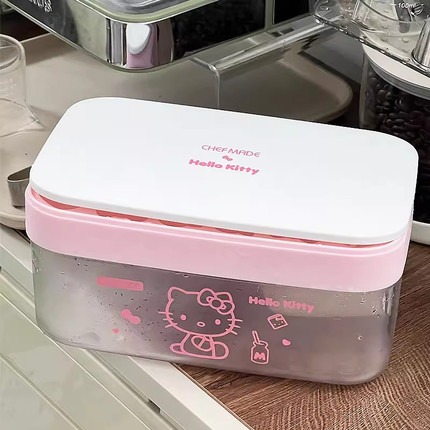 HelloKitty猫冰块模具家用食品级硅胶冰格卡通储冰盒大容量制冰盒