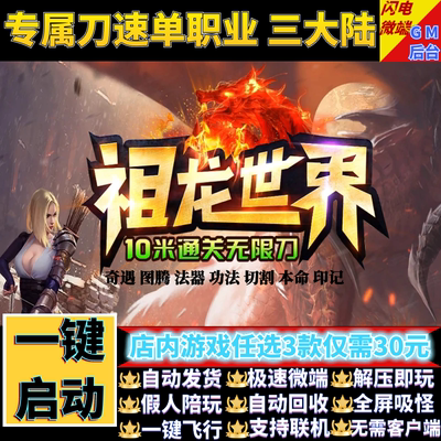 传奇单机电脑版祖龙世界刀速专属单职业多大陆假人GM后台微端联机