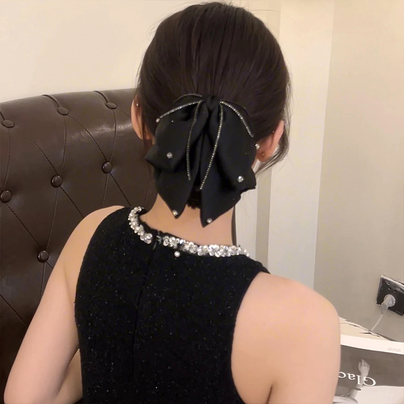 抓夹女高级感2025新款时尚短发发量少马尾夹后脑勺蝴蝶结发夹头饰