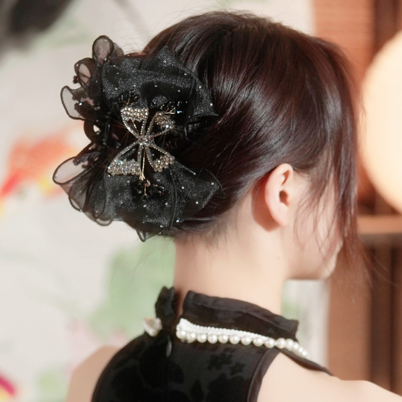 精致水钻抓夹高级感发夹夹子头饰