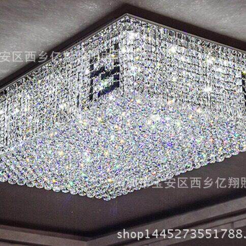 北欧长方形客厅灯水晶灯简约卧室吸顶灯创意餐厅灯饰厂家直销