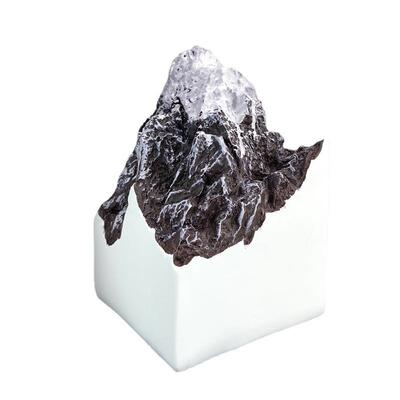 现代件新中式家居摆树头假山石雕塑HIC雪山脂样板房装饰品禅意工