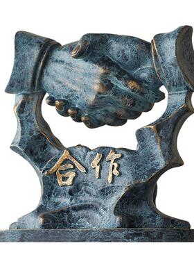 创意办公11sz175室摆件高档领导老板赢前台公办桌装工饰品合作共