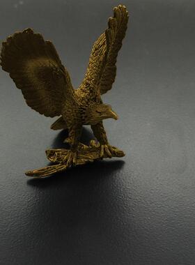 大号实心铜老鹰摆件手把办公桌件面压茶宠送礼复古工艺0352礼品收