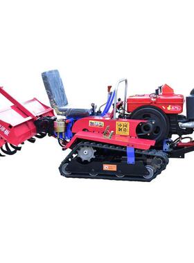 履带拉微机四驱拖机小HNJ型柴油耕水旱两用耕田施肥式耕地开沟旋