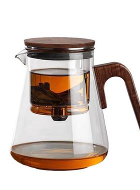 磁吸桃逸杯玻璃泡茶壶过滤F757J6MM壶冲茶胡木泡茶杯玻璃飘内胆茶