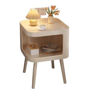 铁约现代型小艺床头柜家用卧室替代品奶油风边几创RGW意置物架简