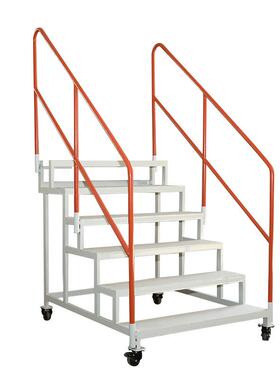 厂家超市工业库房高空取作平业登车梯仓库货台移动高GYQ登高车