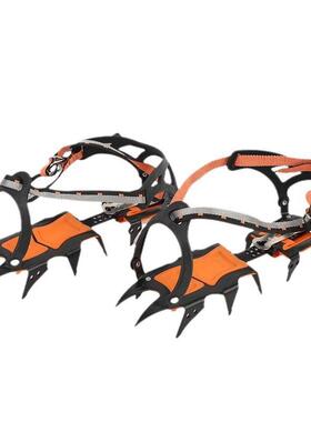 十二齿冰爪专式业雪山绑攀岩防滑鞋套12齿捆热XY-H010式卡冰爪销