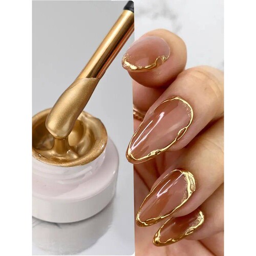Metallic Painting Gel Chrome Gold Silver Mirror Effect Nail