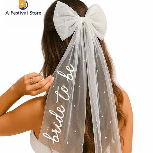 Bride To Be Bow Veil - Bachelorette Party, Wedding Events
