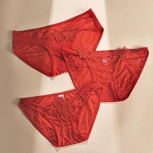 female briefs red bow waist low student girl red temptation