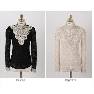 lace slim fit shirt bottoming size Large womens