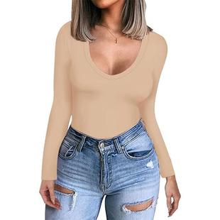 shirt sexy bottoming Womens tops neck tight