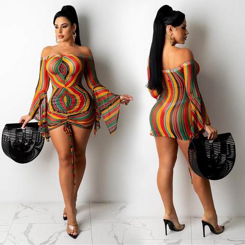 clothes nightclub dress sleeve long commuter temperament