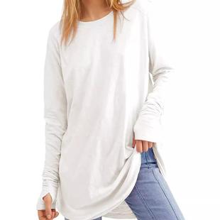 streetwear pullovers sweater lady office -shirt neck round