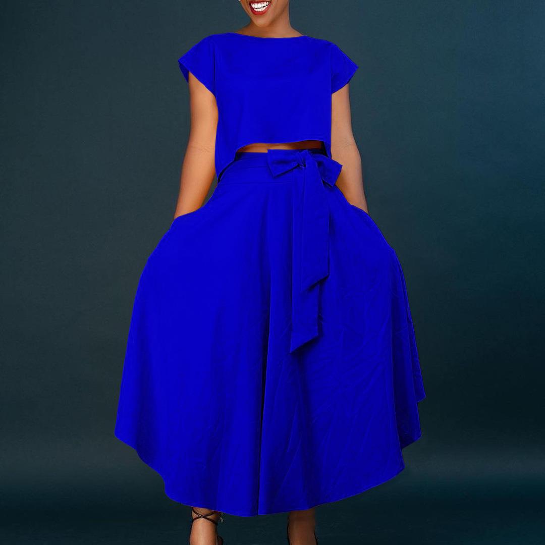 skirt length full pocket two with skirt long pleated flared