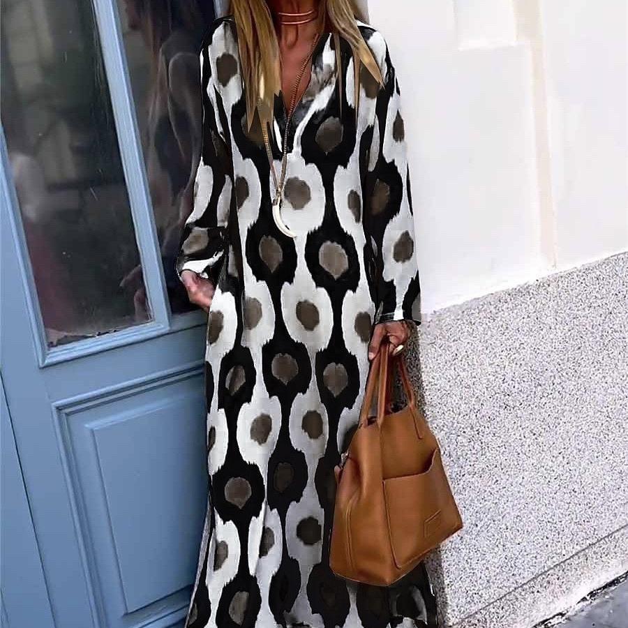 skirt casual dress swing wide temperament lace-up loose