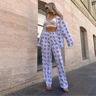 waist loose for sleeved women long high trousers top