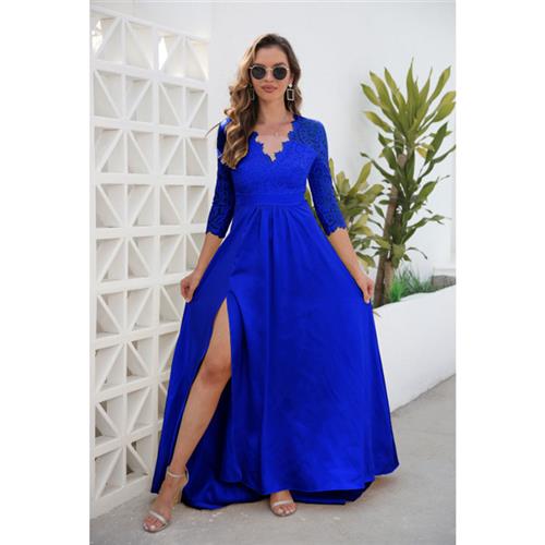 Lace dress for women V-neck trailing wedding plus size