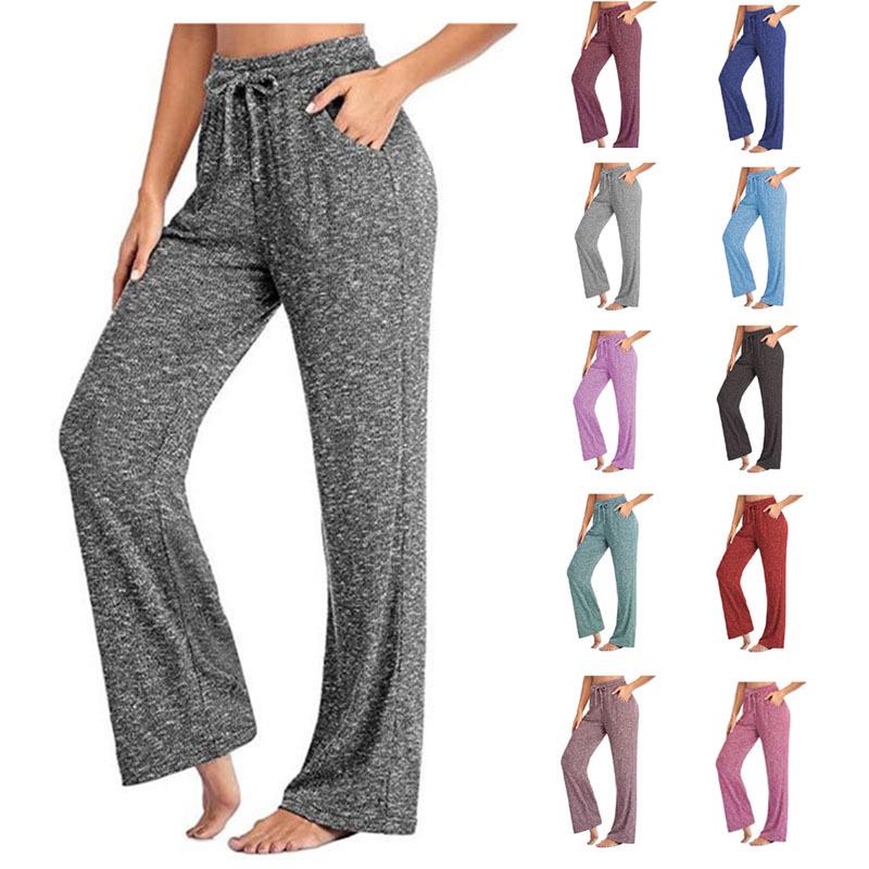 Pants women's yoga pants casual pants wide leg trousers