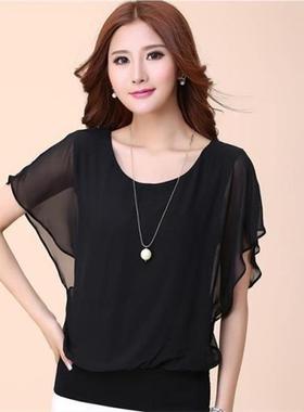 new casual summer chiffon tops oversized ruffle shirt women