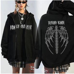 sweartshirt grunge cloth aesthetic goth hoody print jacket