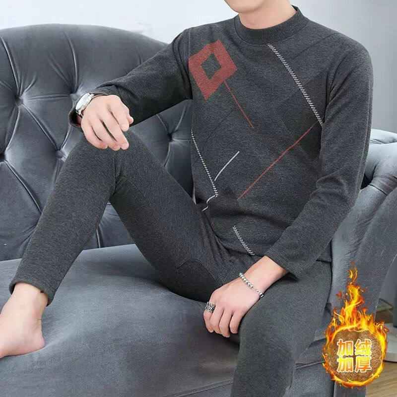 君芳雅（junfangya）男士保暖内衣加绒加厚半高领秋冬季套装中老怎么看?