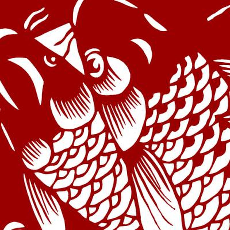 百鱼图剪纸底稿图样精品手工刻纸图案打印底稿中国风窗花装饰画