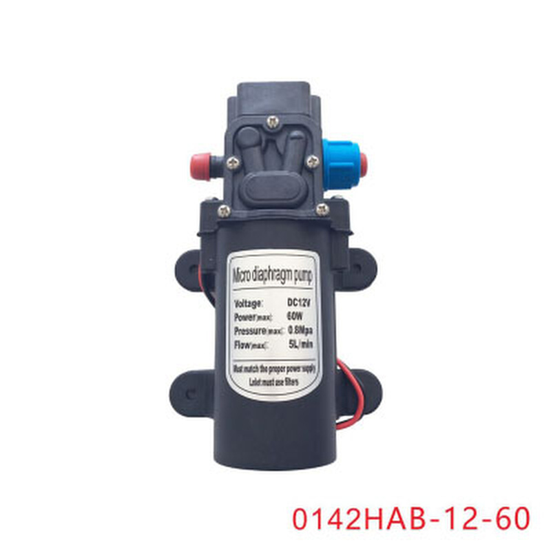 极速12V2e4V 60W微型电动隔膜泵带压力开关直流洗车水泵喷雾器水