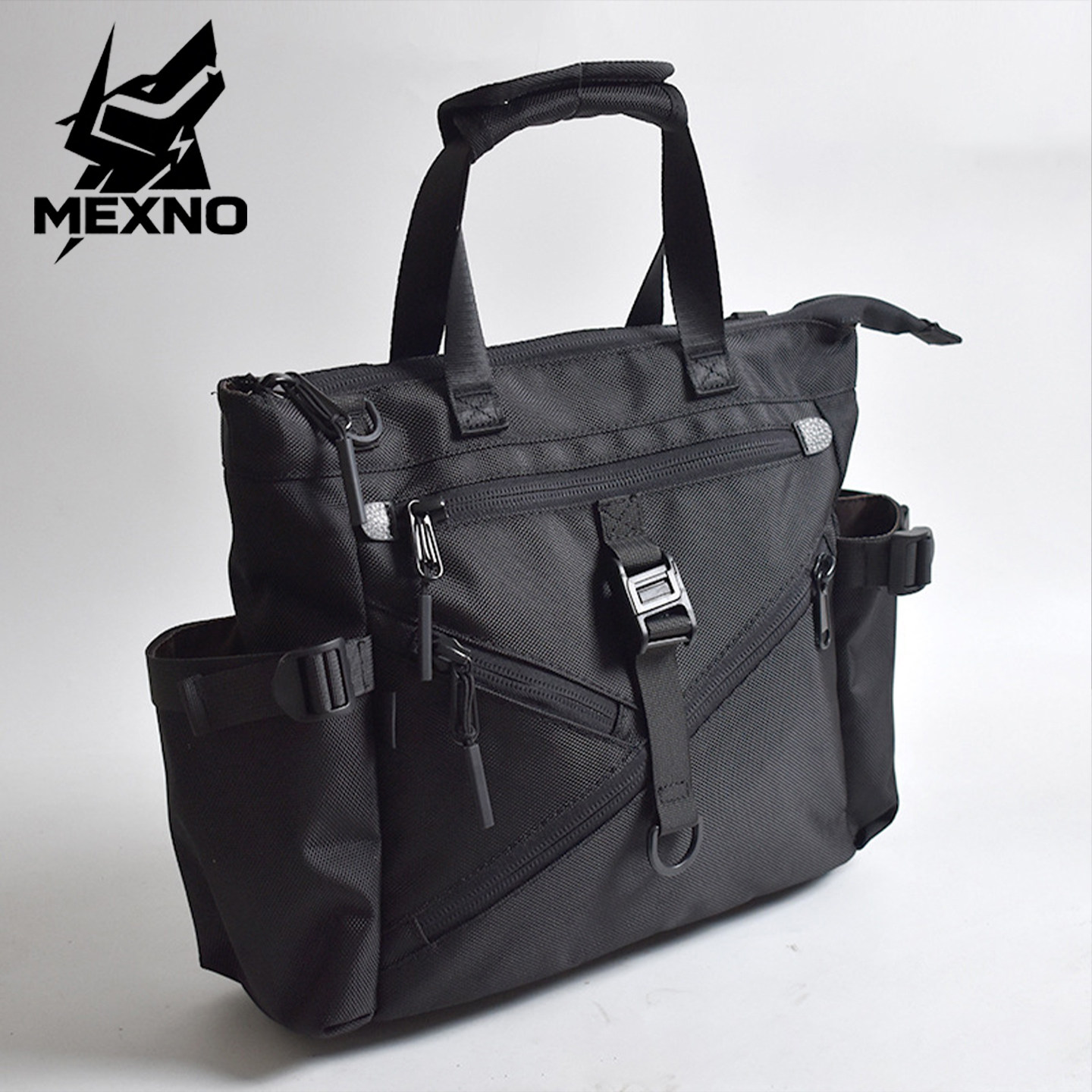 新款男士通勤手提包男款机能大容量弹道尼龙公文包户外旅行斜挎包