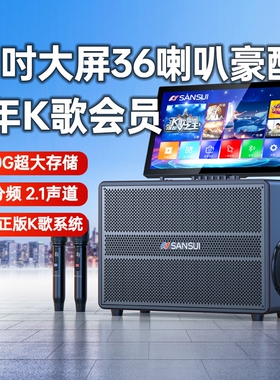 山水Q59家庭KTV音响套装户外移动家用卡拉OK机点歌机广场舞一体机
