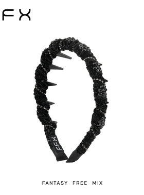 弗弗西FFX细闪璀璨丝绒缠绕齿梳发箍繁星之夜发卡洗脸后戴式头箍