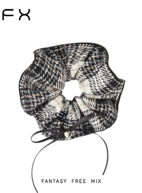 FFX弗弗西FFX【时光】大肠发圈女韩系褶皱黑色发圈女慵懒风高级感