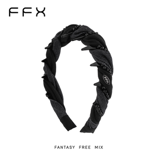 齿梳牛仔发箍女款 高颅顶发饰高级感头包脸 墨蓝幻境 FFX弗弗西