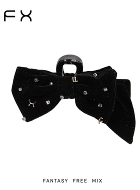 弗弗西FFX黑色丝绒美拉德抓夹女【芳华】2023新款高级感鲨鱼发夹