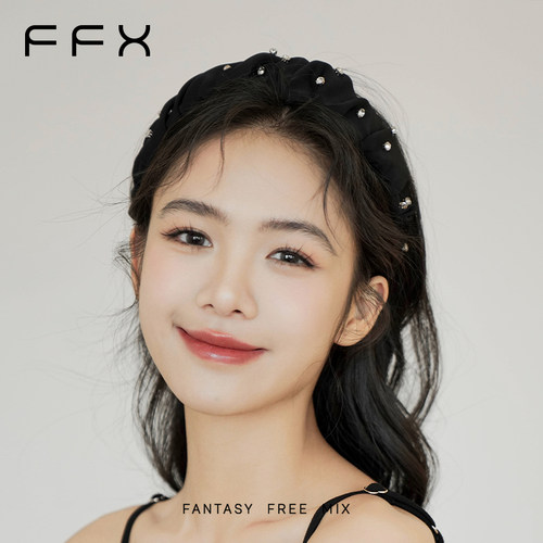 弗弗西FFX外出百搭褶皱发箍女【海瑟薇】大圆脸适合的高颅顶头饰